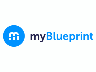 Words that read "my Blueprint" in blue writing
