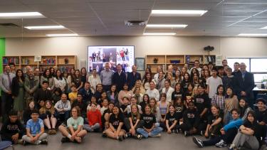 Group photo of those in attendance for the release of the project videos